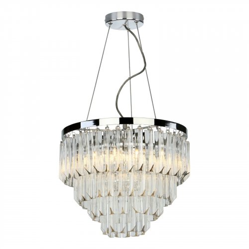 Fame 5 Light Pendant Polished Chrome Glass