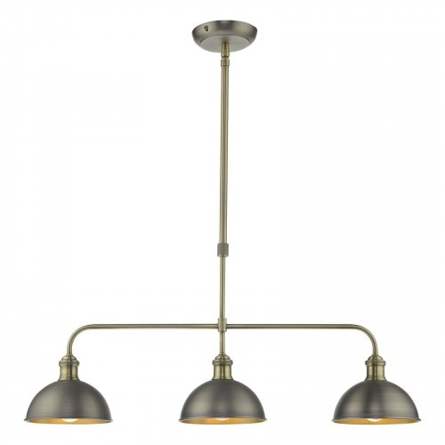 Governor 3 Light Bar Antique Chrome Antique Brass