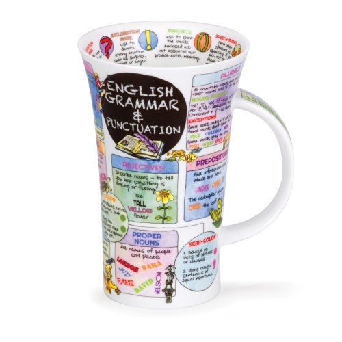 Dunoon Glencoe Shape Fine Bone China Mug - English Grammar