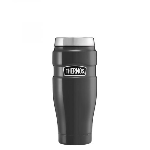 Thermos Gun Metal Stainless Steel Travel Tumbler - 470ml