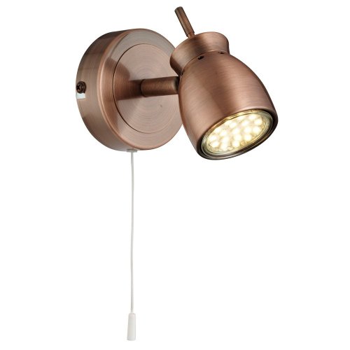 Searchlight Jupiter 1 Light Antique Copper Spotlight