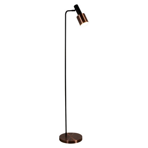 Searchlight Denmark 1 Light Floor Lamp Black Antique Copper