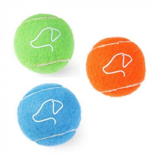 Zoon 6.5cm Squeaky Pooch Tennis Balls (Pack of 3)
