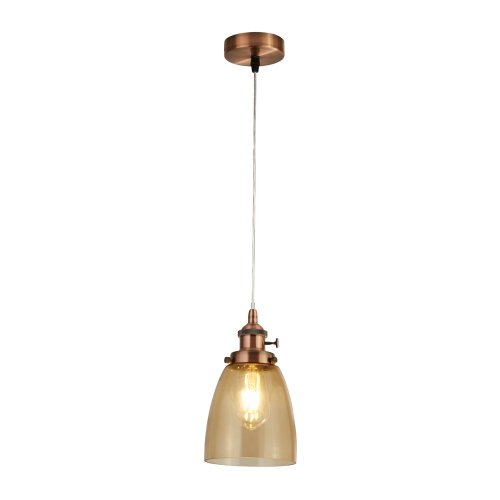 Searchlight Camden Pendant Island 1 Light Aluminum Holder Amber Glass