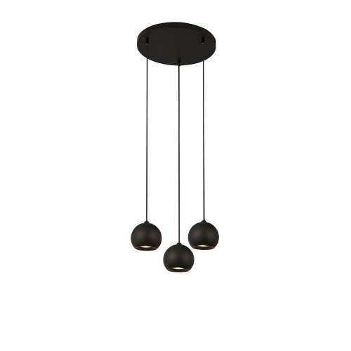 Searchlight Eindhoven 3 Light Matt Black Multi Drop Pendant