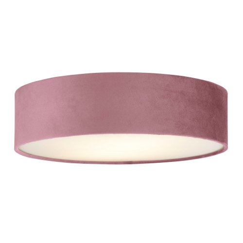 Searchlight Drum 2 2Lt Velvet Flush, Pink Shade