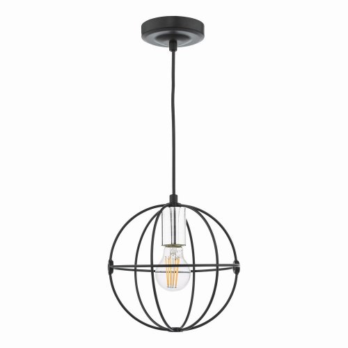 Javari 1 Light Pendant Matt Black/Polished Chrome