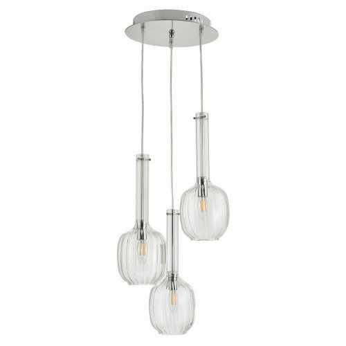 Eifel 3lt Cluster Pendant Clear & Polished Chrome