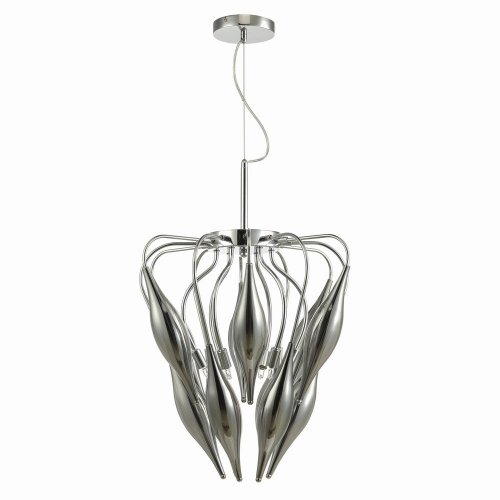 Magedelena 6lt Pendant Smoked & Polished Chrome