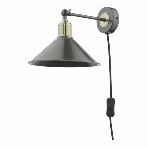 Jalen 1 Light Wall Light Graphite Antique Brass