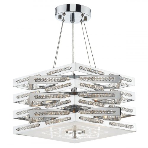 Dar Cube 5 Light Pendant In Polished Chrome