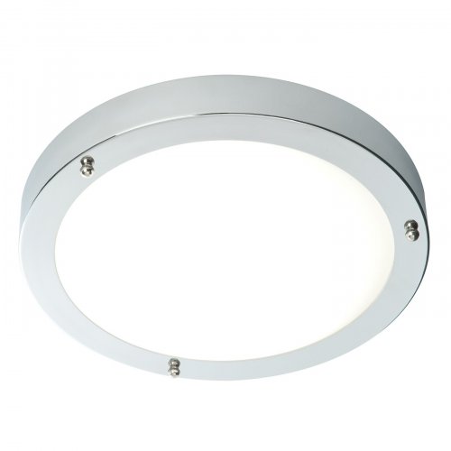 Endon Portico 300mm Flush Ceiling Light IP44 60W Chrome Plate