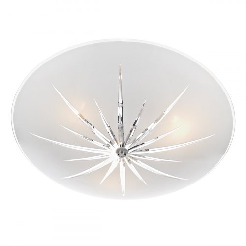 Dar Albany 3 Light Semi Flush White/ Polished Chrome