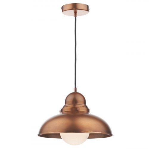 Dar Dynamo 1 Light Pendant In Antique Copper