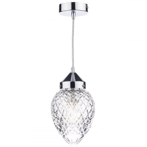 Dar Agatha 1 Light Pendant Polished Chrome