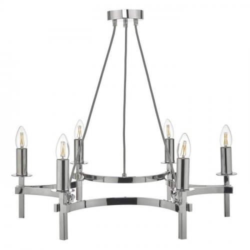 Dar Nacala 6 Light Pendant Polished Chrome