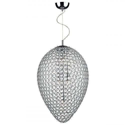 Dar Frost 5 Light Pendant Polished Chrome