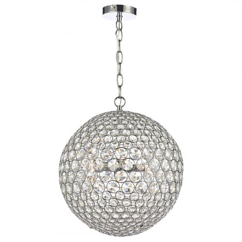 Dar Fiesta 5 Light 35cm Pendant Polished Chrome