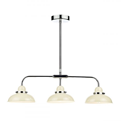 Dar Dynamo 3 Light Bar Pendant Cream