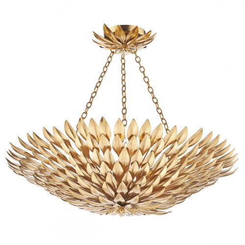 Dar Volcano 5 Light Pendant Gold