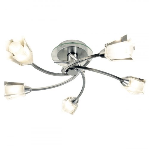 Dar Austin 5 Light Semi Flush Polished Chrome