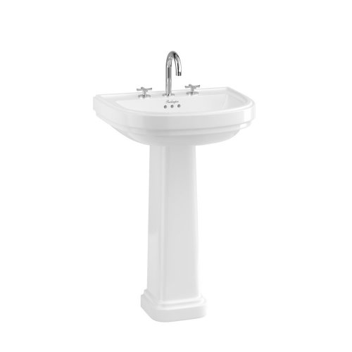 Burlington Riviera 58cm D-Shaped Basin and Pedestal