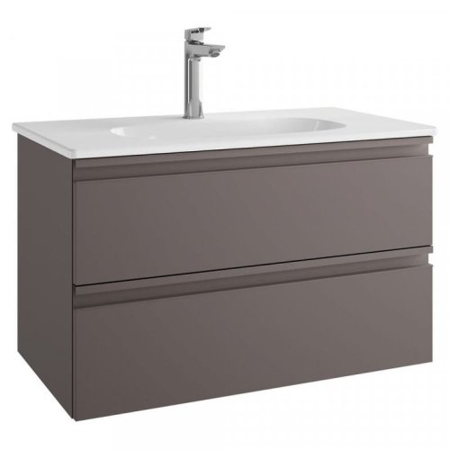 Ideal Standard Tesi Matt Dark Taupe 100cm 2 Drawer Vanity Unit