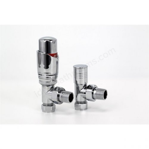 RAK Angled TRV8 Radiator Valve Set