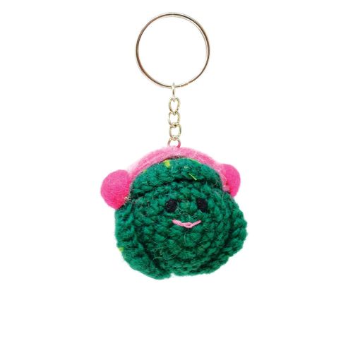 Dark Green Sprout - Crochet Wool - Keyring