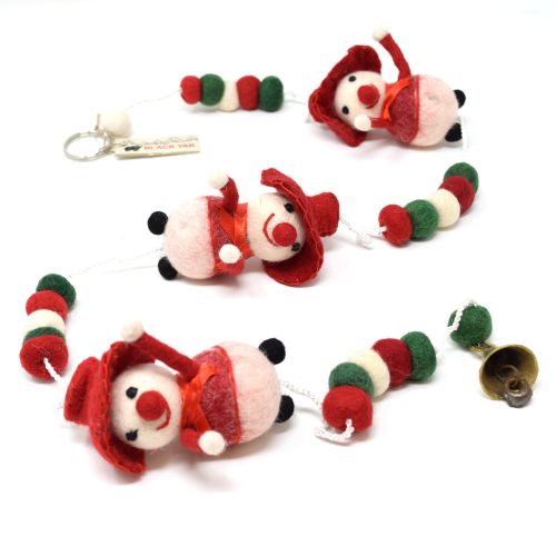 Handmade Christmas - Wool Felt Hanging Decoration - Snowmen