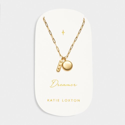 Katie Loxton 'Dreamer' Waterproof Gold Charm Necklace