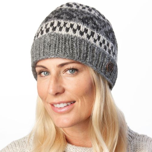 Natural Yurt Beanie - Pure Wool - Mid Grey