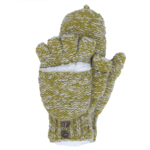 Fine Wool Mix - Wool Mitt - Leaf Green