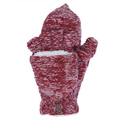 Fine Wool Mix - Wool Mitt - Red