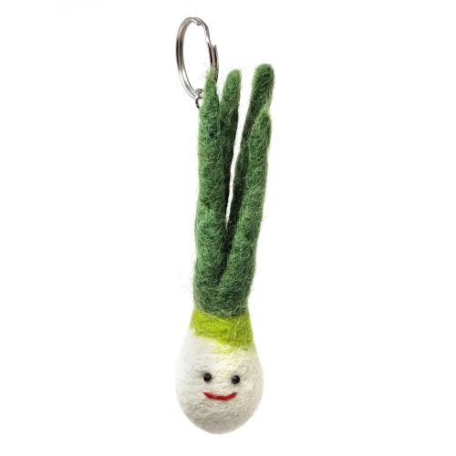 Spring Onion - Wool Felt - Keyring