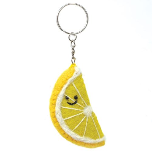 Lemon - Wool Felt - Keyring