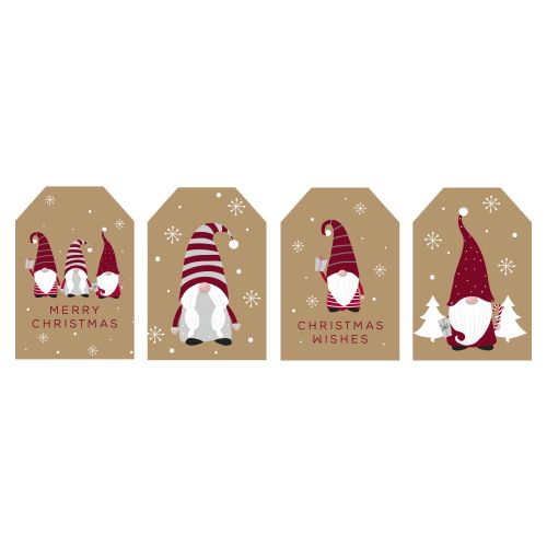 Christmas Gonk Kraft Gift Tags - 20 Pack 100% Recyclable - Eurowrap