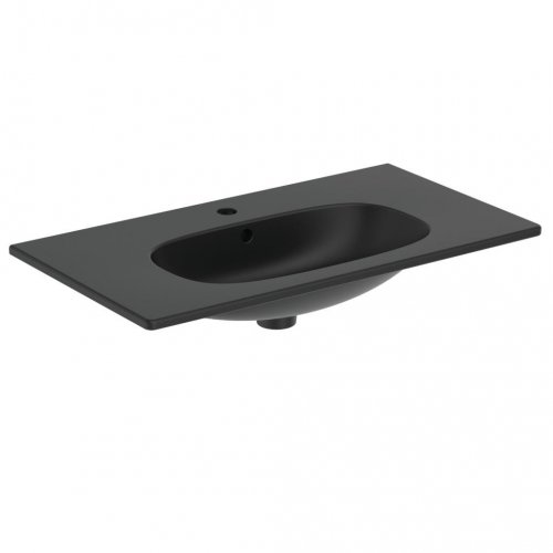 Ideal Standard Tesi Silk Black 80cm 1 Tap Hole Vanity Basin