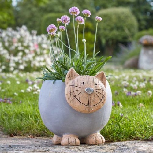 Smart Garden Woodstone Cat Planter