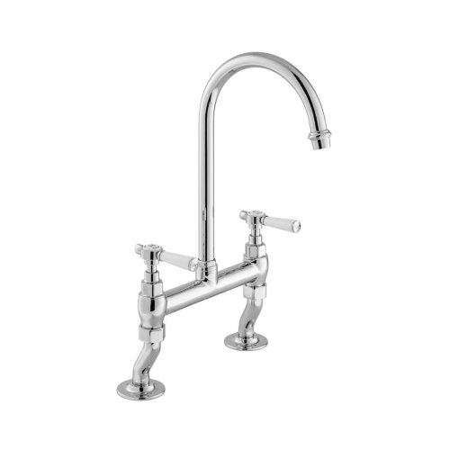 Booth & Co. Axbridge Lever Bridge Kitchen Mixer - Chrome