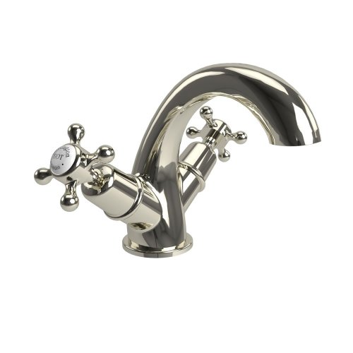 Burlington Claremont Quarter Turn Monobloc Basin Mixer - Nickel