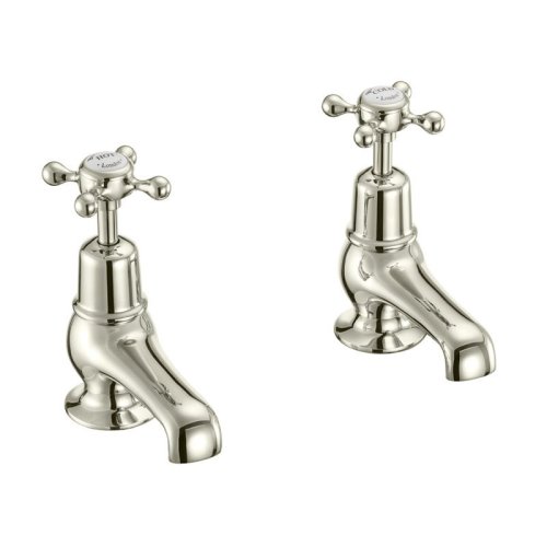 Burlington Claremont Quarter Turn Cloakroom Taps - Nickel