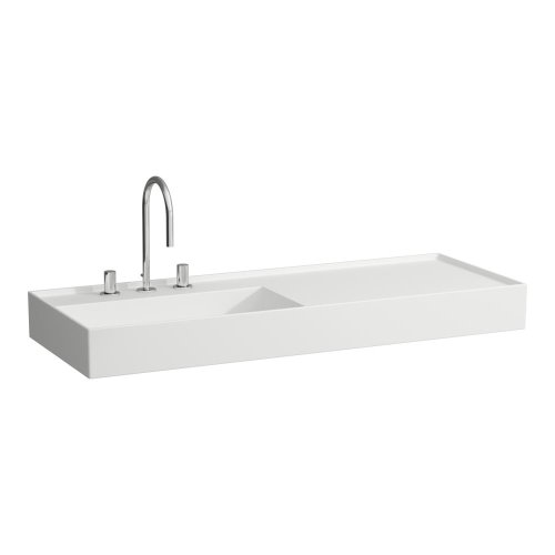 Kartell by Laufen 1200mm SaphirKeramik Basin with Right Hand Shelf - White LCC