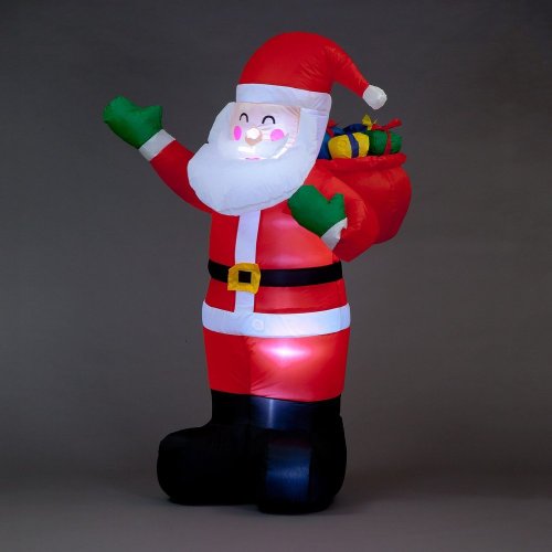 SnowTime Inflatable Figures Santa with Gift Bag & Gift Boxes 190cm