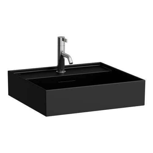 Kartell by Laufen 500mm SaphirKeramik Basin - Matt Black