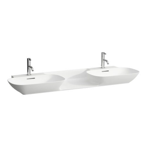 Laufen Ino Matt White 1420 x 450mm Double Basin - No Tap Hole