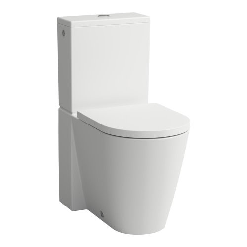 Kartell by Laufen Rimless Close-Coupled Toilet - Matt White