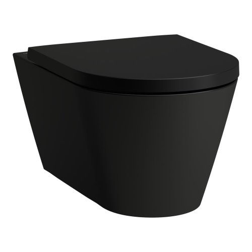 Kartell by Laufen Rimless Wall Hung Toilet Pan - Matt Black