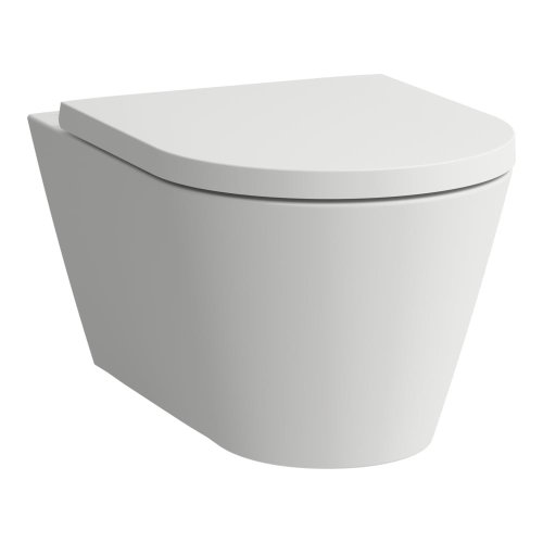 Kartell by Laufen Rimless Wall Hung Toilet Pan - Matt White