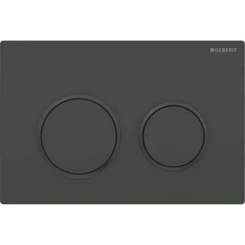 Geberit Omega 20 Matt Black Dual Flush Plate